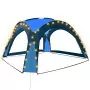 Tenda per Feste con LED e 4 Pareti 3,6x3,6x2,3 m Blu