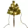 Sentiero Alberi di Natale 6 pz con LED Bianco Caldo 45 cm PVC