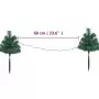 Sentiero Alberi di Natale 6 pz con LED Bianco Caldo 45 cm PVC