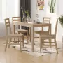 Set da Pranzo 5 pz in Legno Massello di Acacia