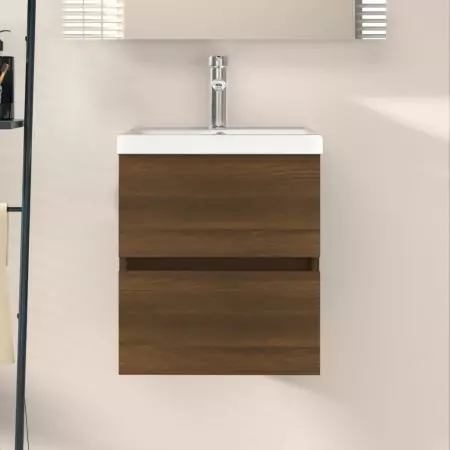 Mobile Lavabo Rovere Marrone 41x38,5x45 cm in Legno Multistrato