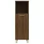 Armadietto Bagno Rovere Marrone 30x30x95cm in Legno Multistrato