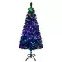 Albero di Natale Artificiale Supporto Verde 150 cm Fibra Ottica