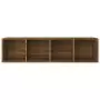 Libreria/Mobile TV Rovere Marrone 36x30x143cm Legno Multistrato