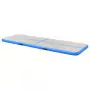 Tappetino Ginnastica Gonfiabile con Pompa 600x100x10 cm PVC Blu