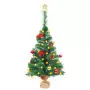 Albero di Natale Artificiale con Palline e LED 64 cm Verde