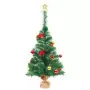 Albero di Natale Artificiale con Palline e LED 64 cm Verde