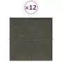 Pannelli Murali 12 pz Grigio Scuro 30x30 cm in Velluto 1,08 m²