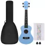 Set Ukulele Soprano con Borsa per Bambini Blu Baby 23"