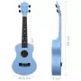 Set Ukulele Soprano con Borsa per Bambini Blu Baby 23"