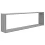 Mensole Cubo Muro 4pz Grigio Sonoma 100x15x30 Legno Multistrato