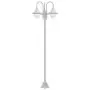 Lampione da Giardino E27 220 cm in Alluminio 3 Lampade Bianco