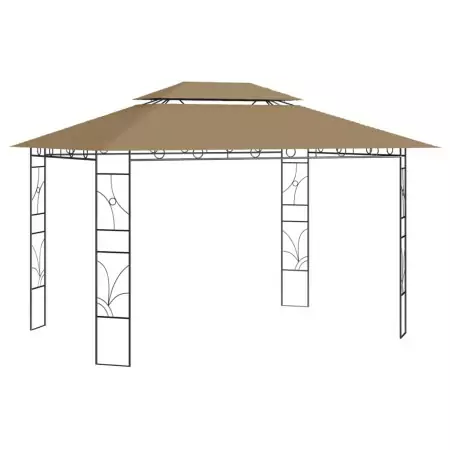 Gazebo 4x3x2,7 m Grigio Talpa 160 g/m²