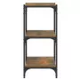 Libreria rovere fumo 100x33x70,5 cm Legno Multistrato e Acciaio