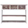 Credenza Marrone Antico 108x30x76cm Legno Massello di Paulownia