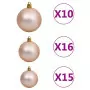 Set Albero Natale Artificiale con LED Palline e Pigne 210 cm