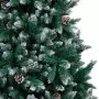 Albero di Natale Artificiale con Pigne e Neve Bianca 210 cm