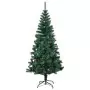 Albero di Natale Artificiale Punte Iridescenti Verde 180 cm PVC