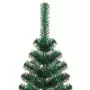 Albero di Natale Artificiale Punte Iridescenti Verde 180 cm PVC