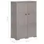 Armadietto in Plastica 79x43x125 cm Effetto Legno Grigio