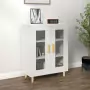 Credenza 69,5x34x90 cm in Legno Multistrato Bianco Lucido