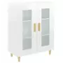 Credenza 69,5x34x90 cm in Legno Multistrato Bianco Lucido