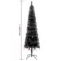 Albero di Natale Sottile Nero 150 cm