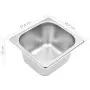 Supporto Gastronorm con 4 Contenitori GN 1/6 in Acciaio Inox