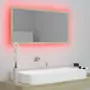 Specchio da Bagno LED Rovere Sonoma 90x8,5x37 cm in Truciolato