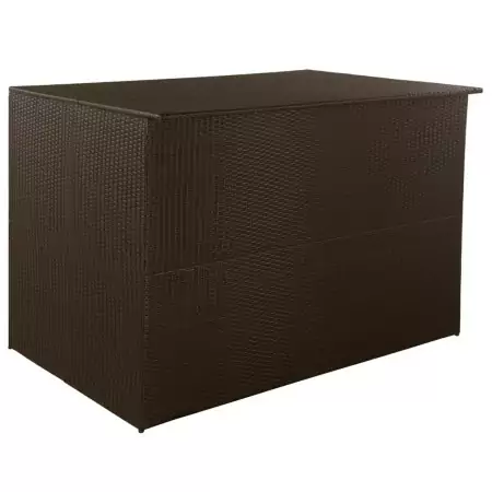 Baule da Giardino Marrone 150x100x100 cm in Polyrattan