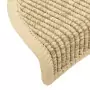 Tappeti Adesivi per Scale 15 pz 56x20 cm Beige Chiaro