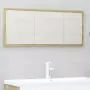 Set Mobili da Bagno 2 pz Bianco e Rovere Sonoma in Truciolato