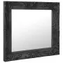 Specchio da Parete Stile Barocco 60x60 cm Nero