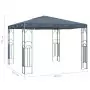 Gazebo con Stringa di Luci LED 300x300 cm Antracite