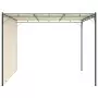 Gazebo da Giardino con Tenda Laterale 3x3x2,25m Crema