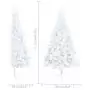 Albero di Natale Artificiale a Metà Supporto Bianco 120 cm PVC