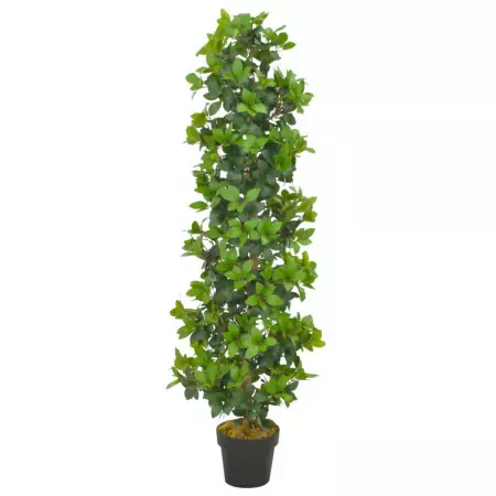 Albero di Alloro Artificiale con Vaso Verde 150 cm