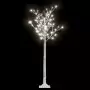 Albero Natale 140 LED 1,5m Salice Bianco Freddo Interno Esterno