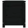 Contenitore Portaoggetti Nero 80x40x45,5cm Legno Massello Pino