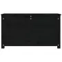 Contenitore Portaoggetti Nero 80x40x45,5cm Legno Massello Pino