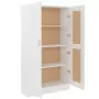 Libreria Bianco Lucido 82,5x30,5x150 cm in Legno Multistrato