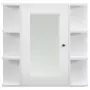 Armadietto a Specchio Bianco 66x17x63 cm in MDF