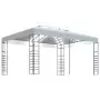 Gazebo con Stringa di Luci LED 4x3x2,7 m Bianco