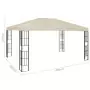 Gazebo con Stringa di Luci LED 3x4 m Crema