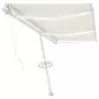 Tenda da Sole Retrattile Manuale con LED 600x300 cm Crema