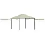 Gazebo con Tetto Doppio Estendibile 3x3x2,75 m Crema 180 g/m²