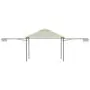 Gazebo con Tetto Doppio Estendibile 3x3x2,75 m Crema 180 g/m²