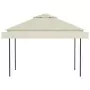 Gazebo con Tetto Doppio Estendibile 3x3x2,75 m Crema 180 g/m²