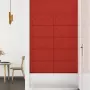 Pannelli Murali 12 pz Rosso Vino 60x30 cm Similpelle 2,16 m²