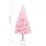 Albero di Natale Artificiale con Supporto Rosa 180 cm PVC